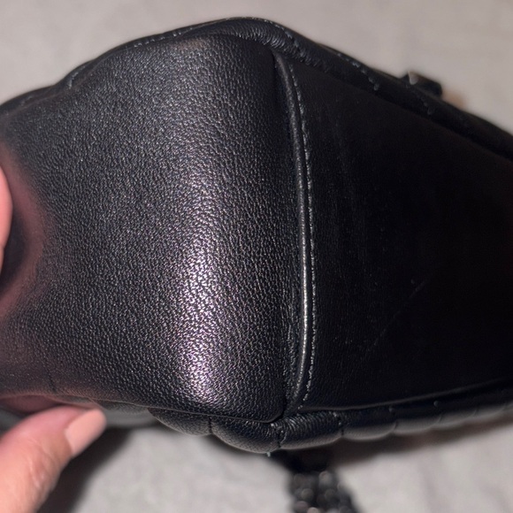 Yves Saint Laurent Black Chevron Shoulder Bag - Picture 12 of 15